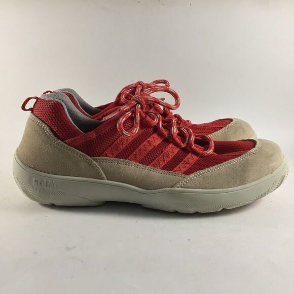 Slam made in Italy shoes lace up sneakers red size EU 41 womens 11 mens 8 - Picture 1 of 8